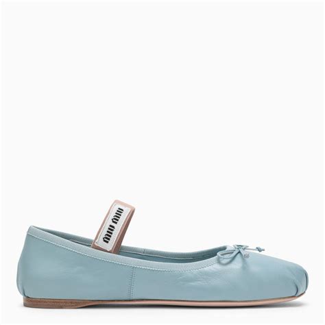 miu miu ballerina blue|Lake Blue Satin Ballerinas .